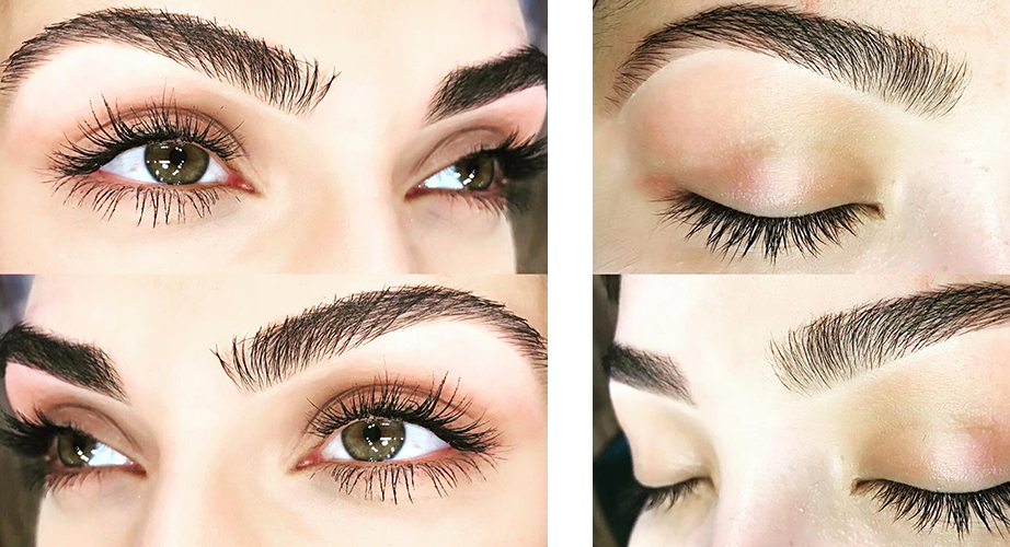 Brow Threading and Henna by Susan Lugo, close up with eyes open and closed